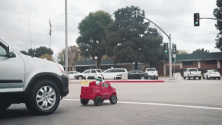 Cat In The Toy Car Crash Meme GIF