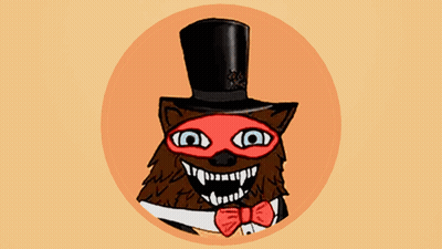 Cat In Top Hat And Red Mask GIF
