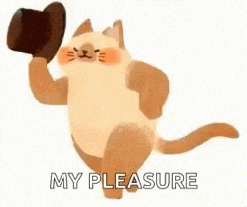 Cat In Top Hat Holding Glove GIF
