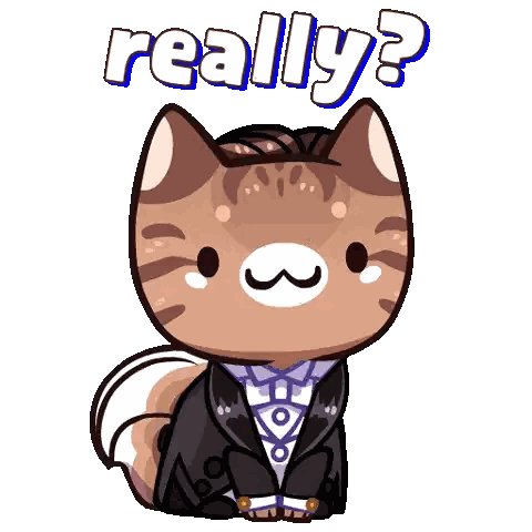 Cat In Tuxedo Asking Really Sticker