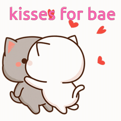 Cat Kissing Another Cat Kisses For Bae GIF