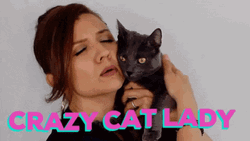 Cat Lady Fake Crying GIF
