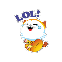 Cat Laugh Sticker GIF