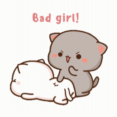 Cat Laying On Another Cat Bad Girl GIF