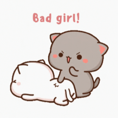 Cat Laying On Another Cat Bad Girl GIF