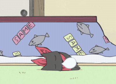 Cat Laying Under Blanket Saying Same GIF