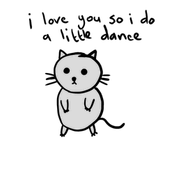 Cat Little Dance Love You So Much GIF