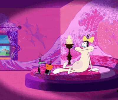 Cat Lying On Bed With Candle GIF