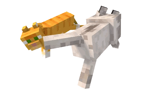 Cat Lying On Wolf In Video Game Sticker