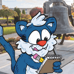 Cat Mascot Take Notes GIF