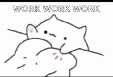 Cat Meme Work Work Work GIF