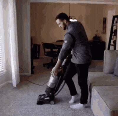 Cat On Bucket Of Dishes With Chores Reminder GIF