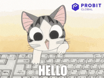 Cat On Computer Hello GIF