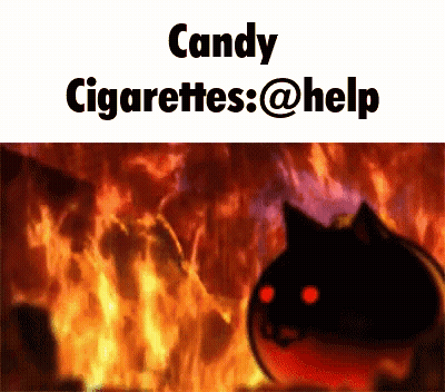 Cat On Fire Candy Cigarettes Ad GIF