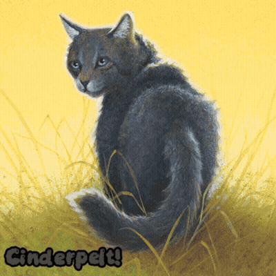 Cat Painting Saying Cinderpelt GIF