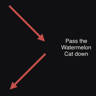 Cat Passing Watermelon GIF