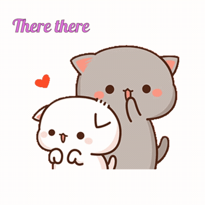 Cat Petting Another Cat Saying There There GIF