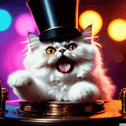 Cat Piano Playing Tongue Out GIF