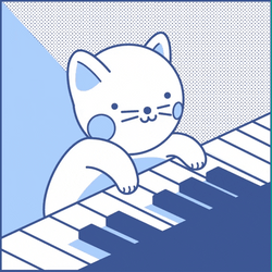 Cat Piano Playing With Emotions GIF