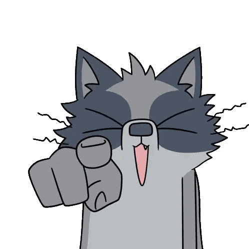 Cat Pointing At Camera Sticker