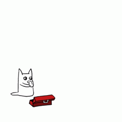 Cat Pulling Out Big Hammer Tool GIF
