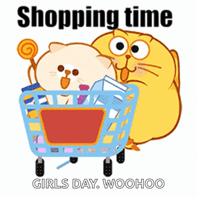 Cat Pushing Another Cat In Shopping Cart GIF