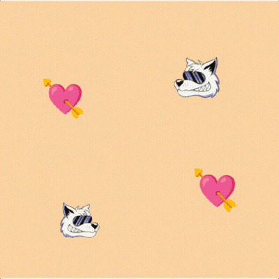 Cat's Face With Smiley Behind GIF