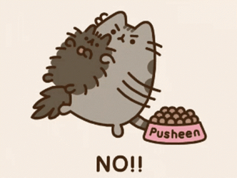Cat Say No On Pusheen Thanksgiving GIF