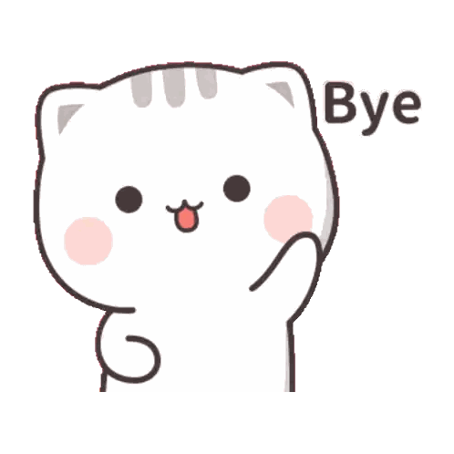 Cat Saying Bye With Finger Sticker