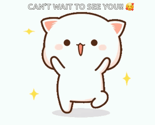 Cat Saying Can't Wait To See You GIF