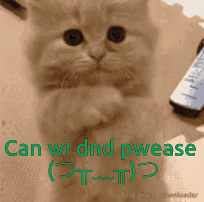 Cat Saying Can Wi Dnd Pwease GIF