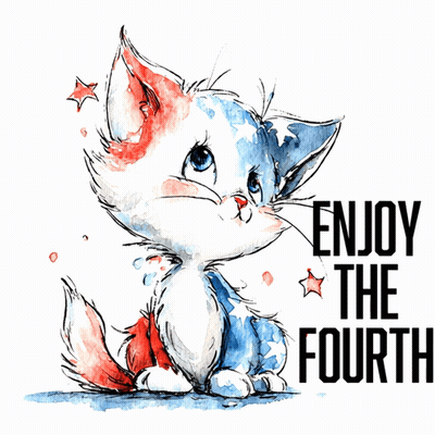 Cat Saying Enjoy The Fourth GIF