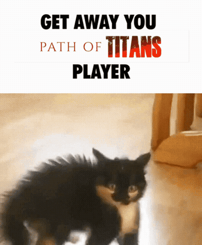 Cat Saying Get Away You Path Of Titans Player GIF