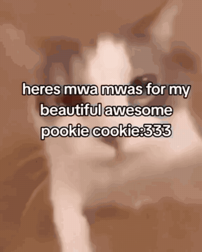 Cat Saying Heres Mwa Mwas For Pookie Cookie GIF