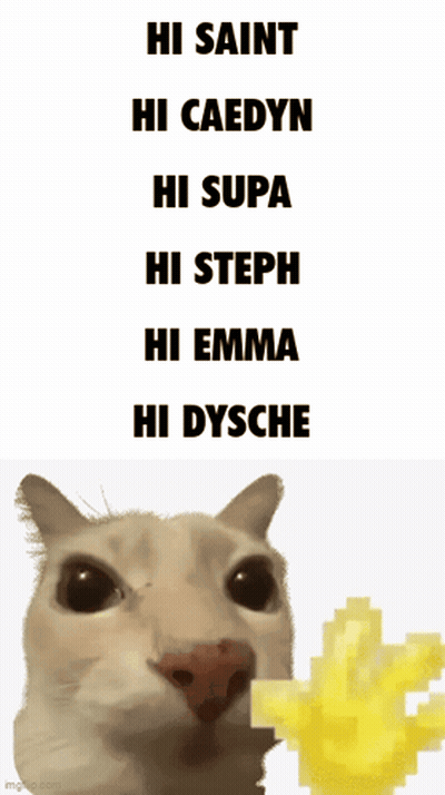 Cat Saying Hi Saint Hi Caedyn Hi Supa Hi Steph Hi Emma Hi Dysche GIF