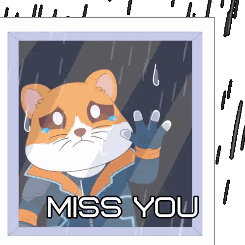 Cat Saying Miss You Sticker