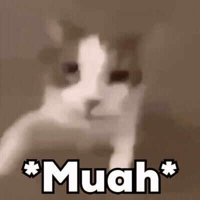 Cat Saying Muah GIF