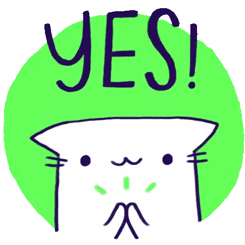Cat Saying Yes Sticker