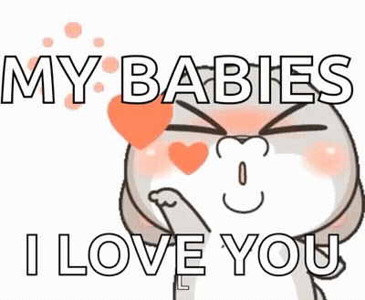 Cat Says My Babies I Love You Heart GIF