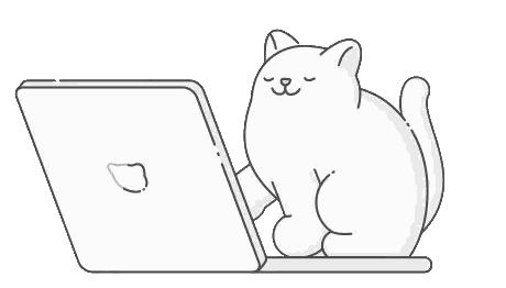 Cat Sitting On Laptop With Eyes Closed Sticker