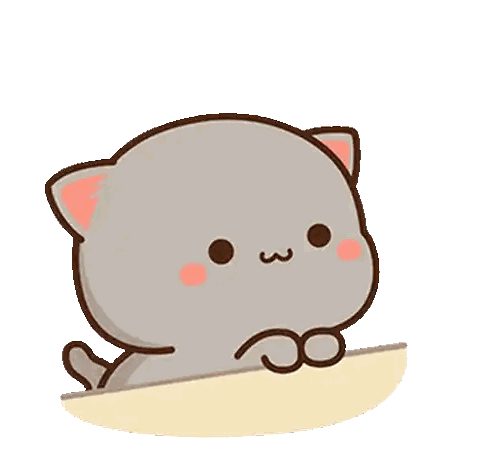 Cat Sitting With Heart Behind Sticker