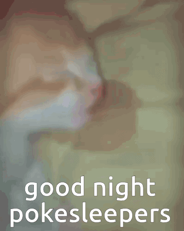 Cat Sleeping With Good Night Pokesleepers GIF