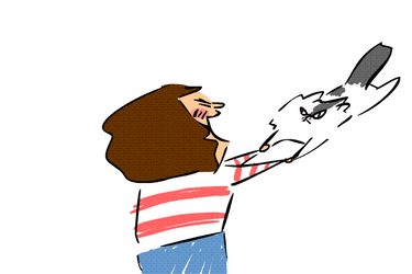 Cat Spinning By Her Owner Animation GIF