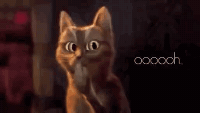 Cat Standing In Dark Room With Mouth Open GIF