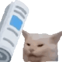 Cat Standing Next To Remote Control Sticker