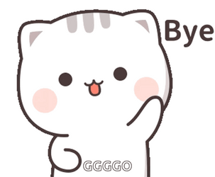 Cat Sticker Waving Goodbye GIF