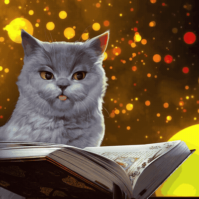 Cat Sticking Tongue Out On Book GIF
