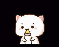 Cat Sucking Milk Bottle GIF