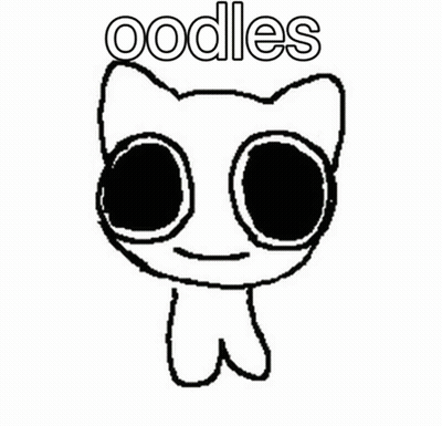 Cat Surrounded By Confetti Saying Oodles GIF
