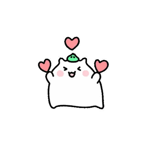 Cat Surrounded By Hearts Sticker